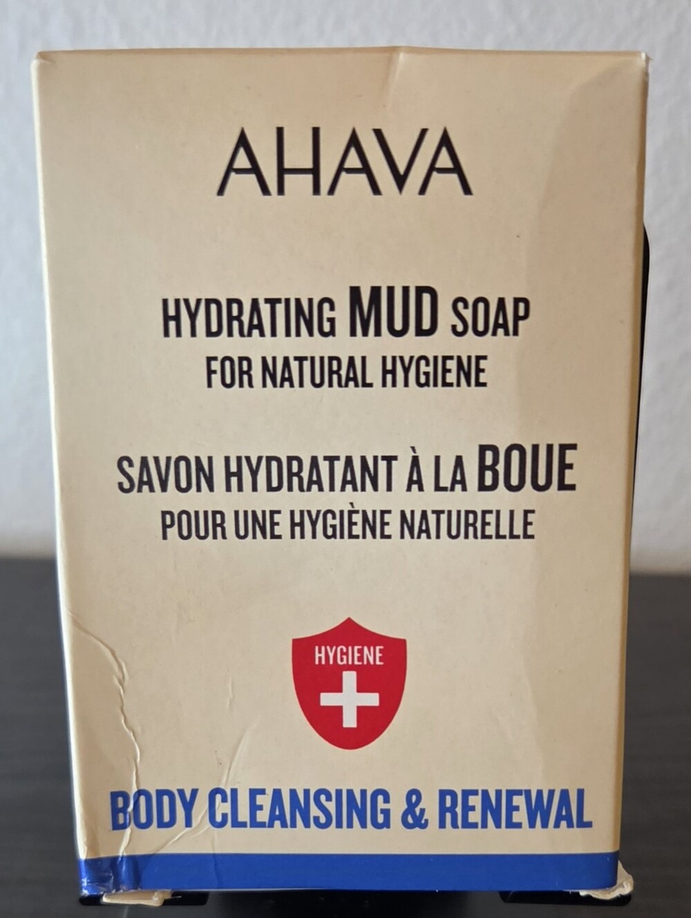 🕯AHAVA Hydrating Mud Soap Body Cleansing & Renewal Dead Sea Mineral Bar NIB